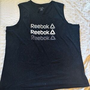 Reebok Black Sleeveless Logo Tank